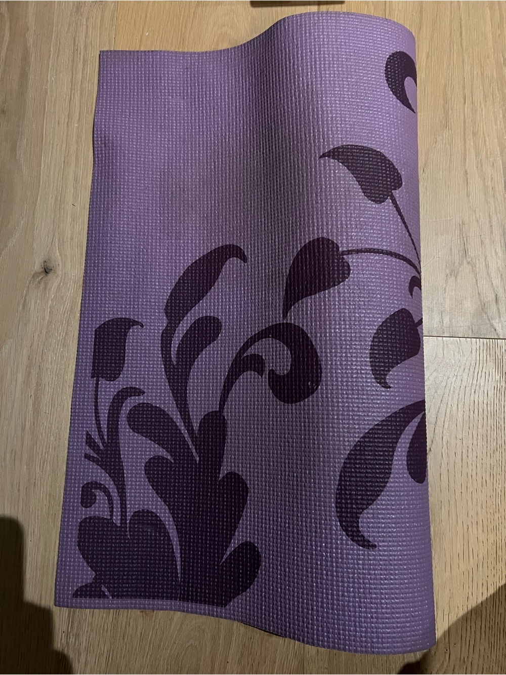 Purple Floral Yoga Mat - Home Accents